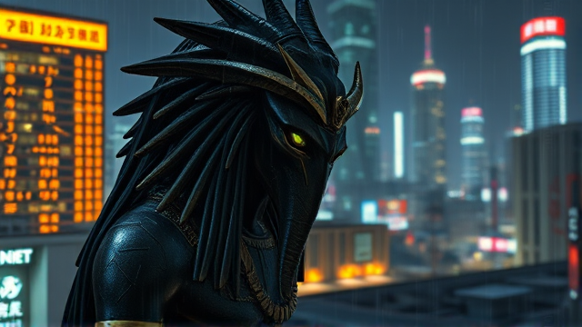 Anubis the egyption god of death.