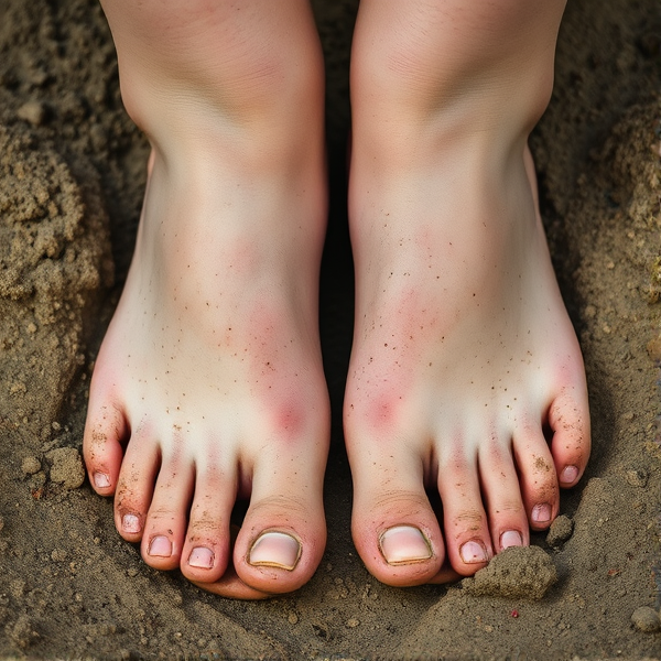 Soft soles with dirt on them