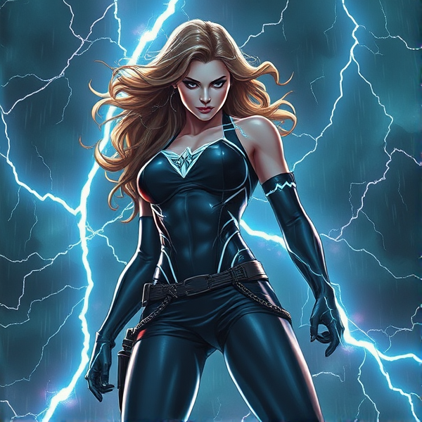 Black lightning woman