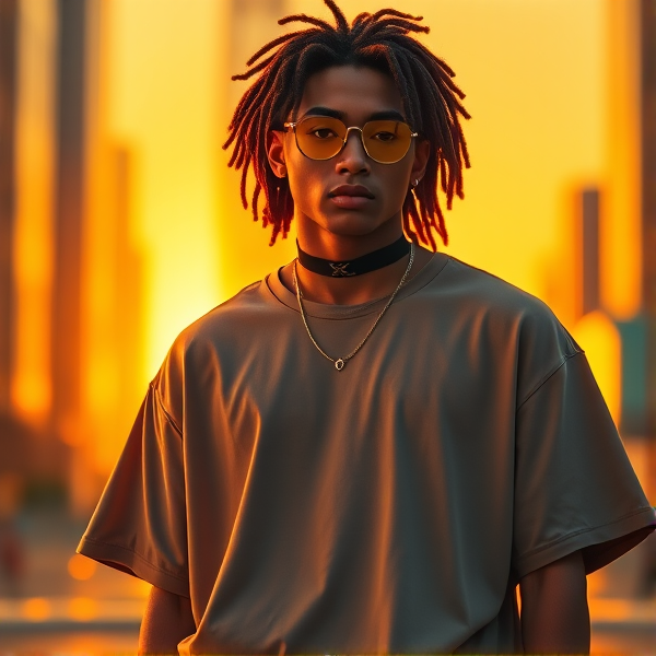 A oversized baggy T-shirt for a streetwear brand named stacked