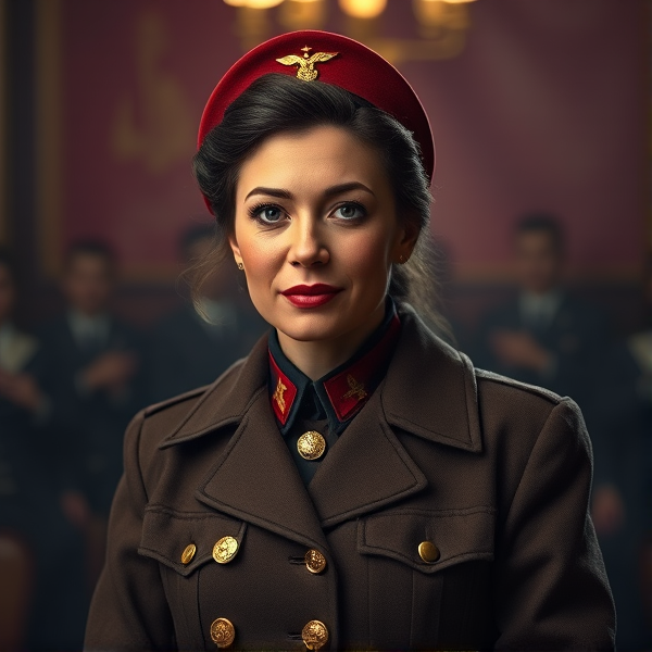 "Komrade" Kamala in Soviet clothing