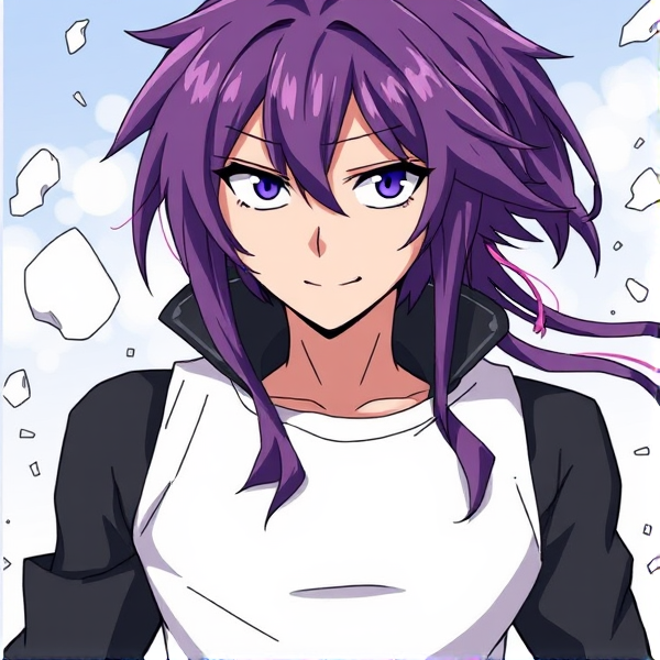 my hero academia. Purple hair