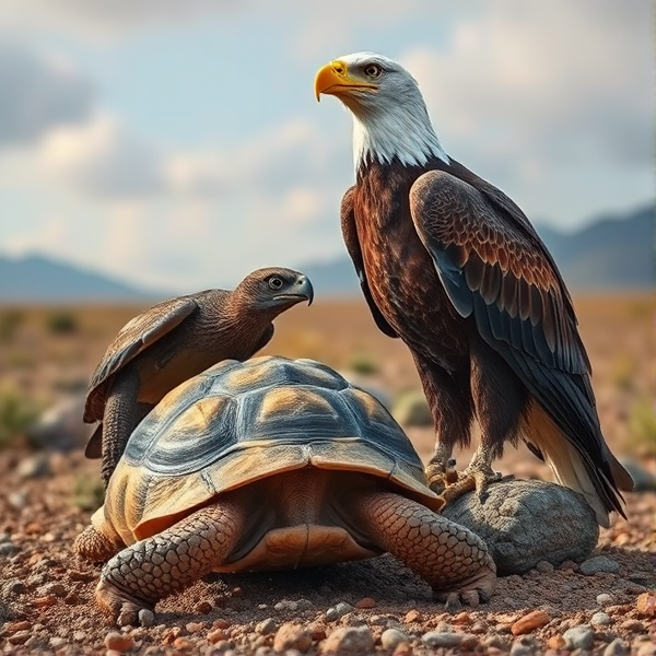 tortoise and eagle