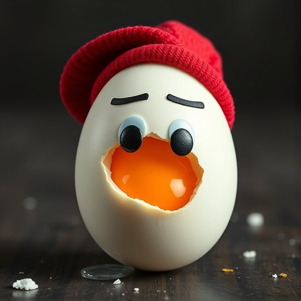 An egg if it were a rapper like 50 Cent