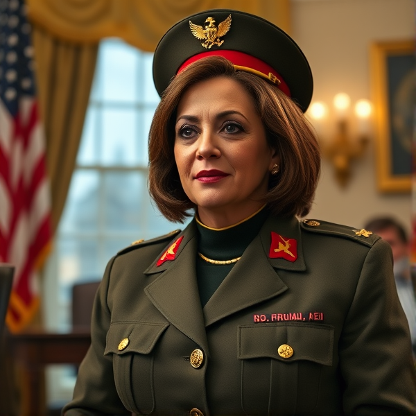 "Kamala Harris" Soviet military uniform in oval office