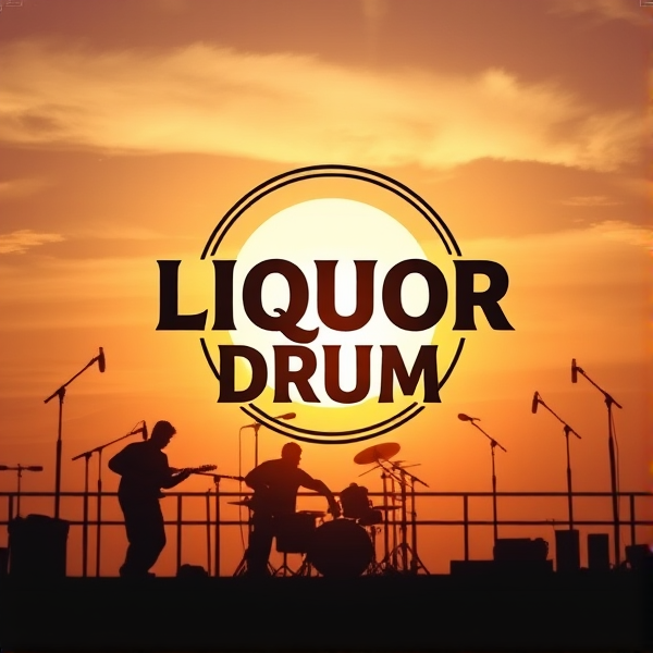 Make a logo for a music band named  “ Liquor Drum”