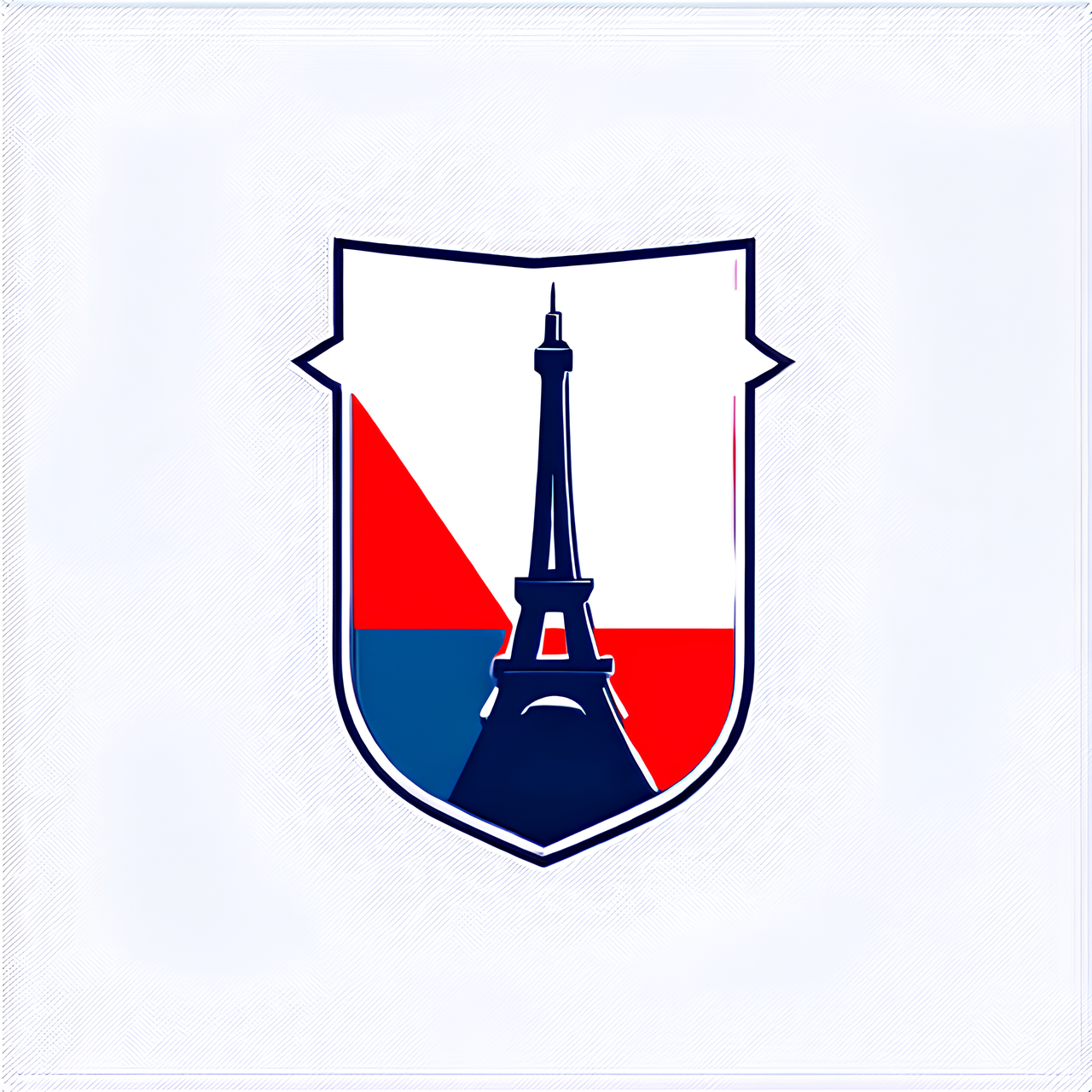 Conception d'un logo pour les Jeux Olympiques de 2024 en France, intégrant les anneaux olympiques emblématiques et une touche artistique française, peut-être avec des éléments du drapeau tricolore ou une représentation stylisée de la Tour Eiffel