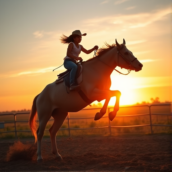 girl riding a cow jumping over a showjump