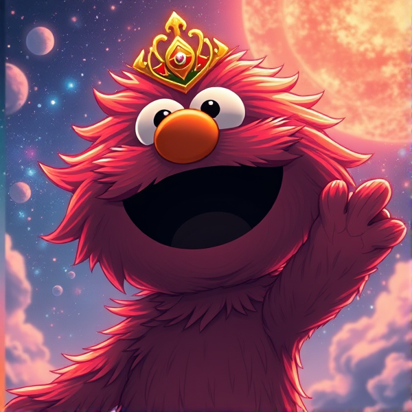 Elmo as a  celestial being