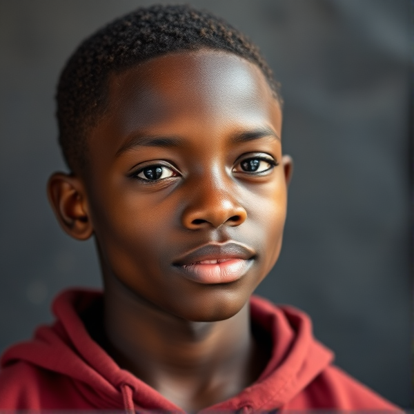 Make a young black 14  year old boy