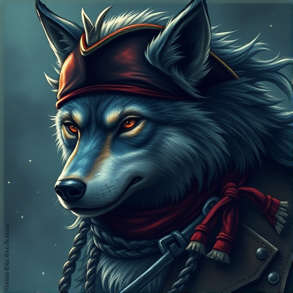 Créer une image d'un loup pirate