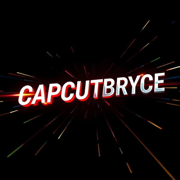 Create a visually arresting 3D logo for "CAPCUTBRYCE" that exudes ultra-modern, sleek design elements with bold sans-serif typography which dynamically bursts forth from a pitch-black background. Infuse the artwork with electrifying light beams inspired by the Capcut app icon's luminosity, casting profound shadows and creating striking highlights across the logo's contours. Incorporate a fusion of cutting-edge curves, crisp edges, and fluid lines to convey both rapidity and elegance. The logo should be enveloped in a metallic skin exhibiting a lustrous, mirror-like finish to dramatically bounce off light, imbuing it with an essence of vigorous motion. Draw upon Pixar's hallmark of incisive imagery and pronounced geometric shapes, injecting the tableau with a lively color spectrum and polished surfaces for additional depth. Utilize rendering techniques paralleling Unreal Engine's hyper-realism and Octane Renderer's ray tracing capabilities to achieve mesmerizing reflections, alongside V-Ray's sophisticated lighting effects to accentuate the mood. Strive for an overwhelmingly surreal visual spectacle that flirts with sci-fi elements, deliberately exaggerating every aspect for maximal impact. This creation ought to be perceived as audaciously lavish, overtly eschewing any inclination towards subtlety or minimalism.