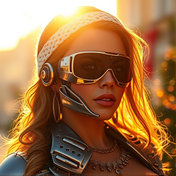 Mariah Carey as the evil Terminator cyborg on Christmas day