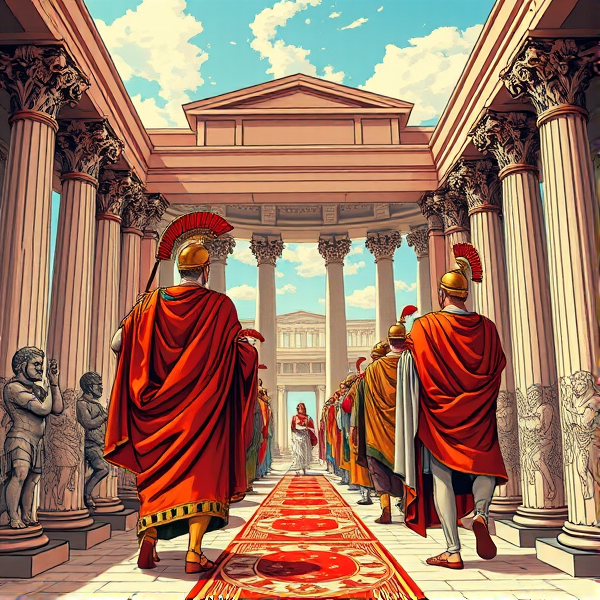 Romans entering a ceremony