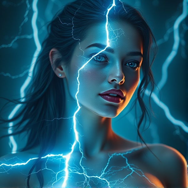 Humanoid female lightning