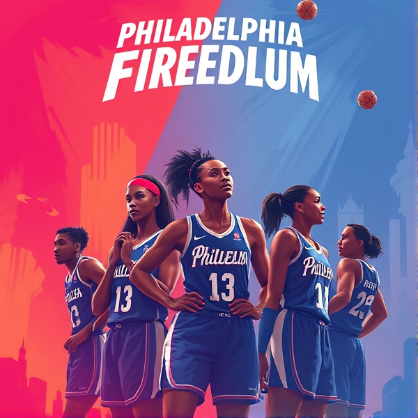 Visual representation of WNBA team called “Philadelphia Freedom”
