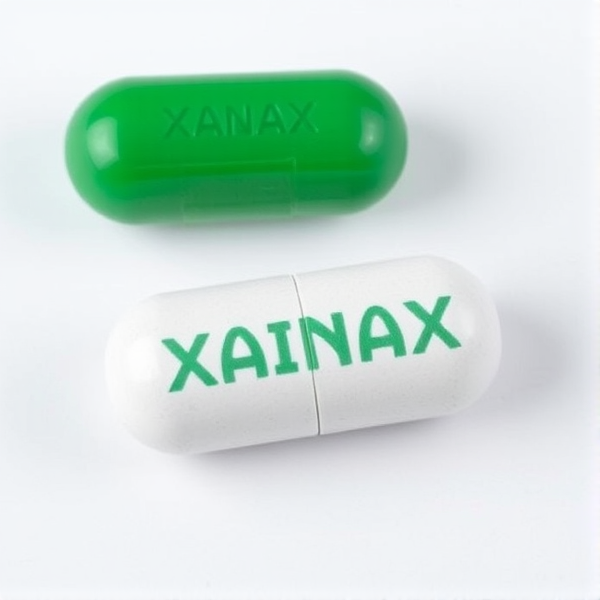 Green hulk Xanax rectangular pill