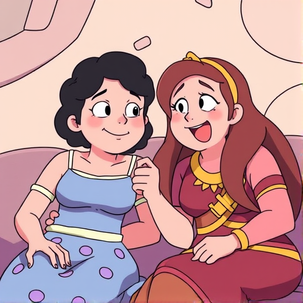 Steven universe meets his mom