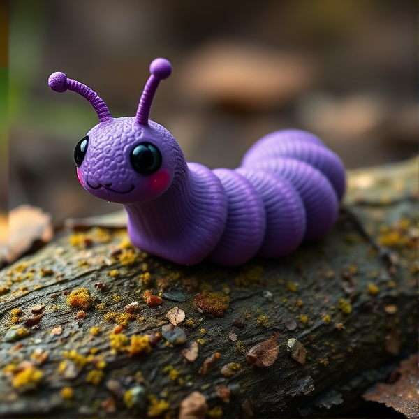 Cutest purple punk worm