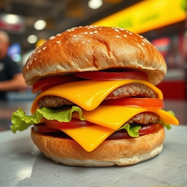 down sydrome cheese burger