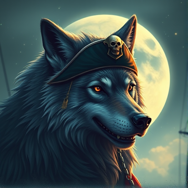 Créer une image d'un loup pirate