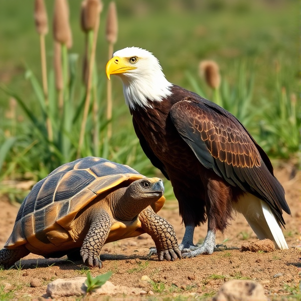 tortoise and eagle are friends