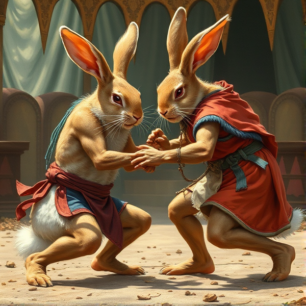 Rabbit king wrestling