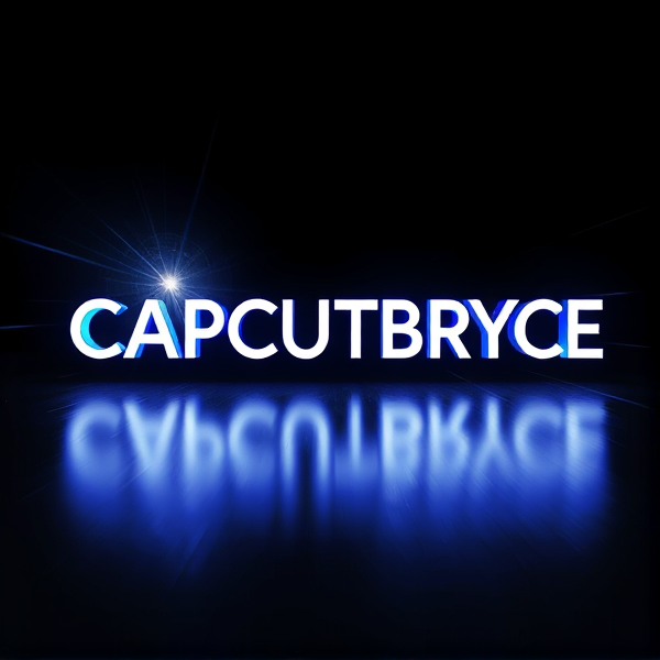Create a visually arresting 3D logo for "CAPCUTBRYCE" that exudes ultra-modern, sleek design elements with bold sans-serif typography which dynamically bursts forth from a pitch-black background. Infuse the artwork with electrifying light beams inspired by the Capcut app icon's luminosity, casting profound shadows and creating striking highlights across the logo's contours. Incorporate a fusion of cutting-edge curves, crisp edges, and fluid lines to convey both rapidity and elegance. The logo should be enveloped in a metallic skin exhibiting a lustrous, mirror-like finish to dramatically bounce off light, imbuing it with an essence of vigorous motion. Draw upon Pixar's hallmark of incisive imagery and pronounced geometric shapes, injecting the tableau with a lively color spectrum and polished surfaces for additional depth. Utilize rendering techniques paralleling Unreal Engine's hyper-realism and Octane Renderer's ray tracing capabilities to achieve mesmerizing reflections, alongside V-Ray's sophisticated lighting effects to accentuate the mood. Strive for an overwhelmingly surreal visual spectacle that flirts with sci-fi elements, deliberately exaggerating every aspect for maximal impact. This creation ought to be perceived as audaciously lavish, overtly eschewing any inclination towards subtlety or minimalism.