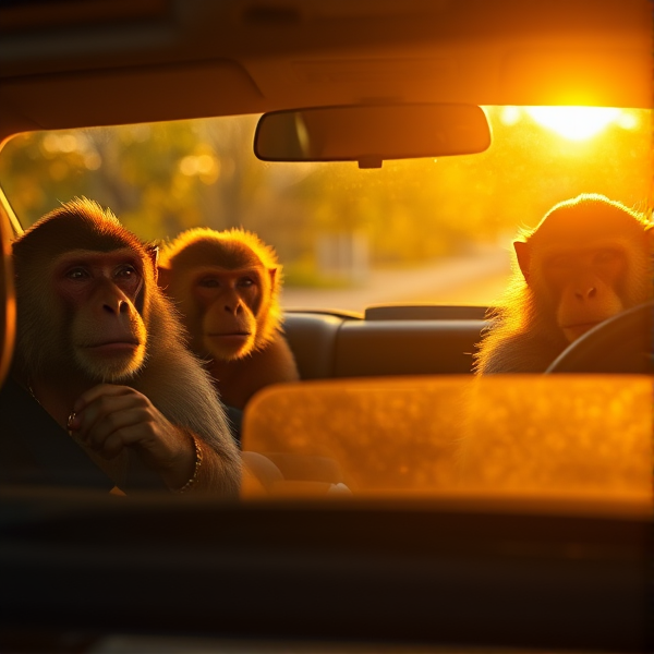 Drake in a car with monkeys, and sigmas