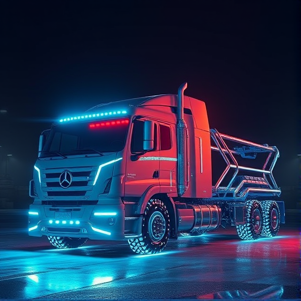 Make me A futuristic Nanotechnology truck image