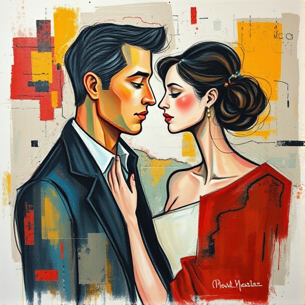 image mixing contemporary art, expressionism, romanticism, abstract art