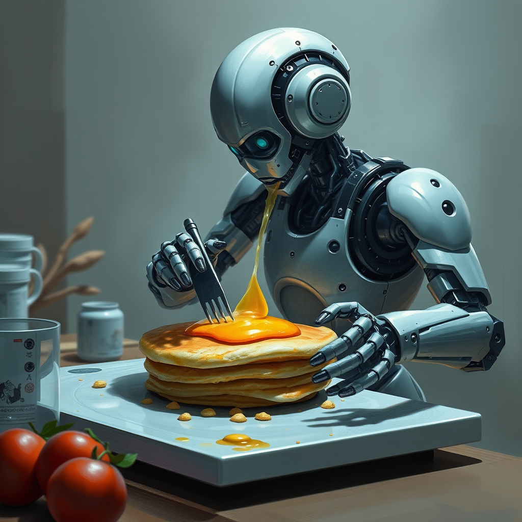 robot making pancakes