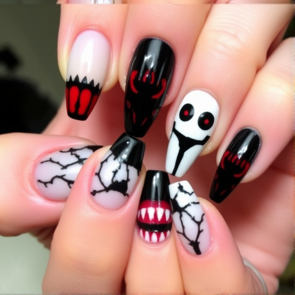 Vampire themed nail set