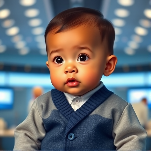 un bébé devenant le chef de la plus grande entreprise du monde