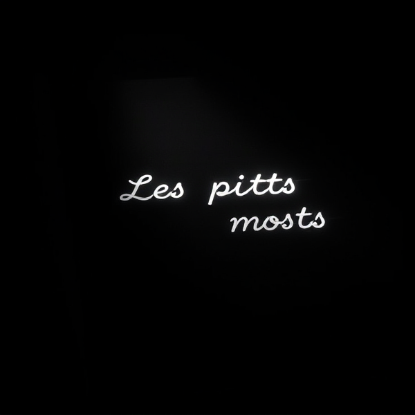 Une page sombre autour qui est éclairé par une lumière blanche. cette lumière éclairent "Les petits mots" en écriture curcive. Il faut que l'image soit chaude, en noir et blanc.