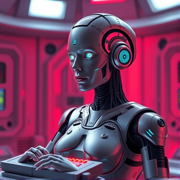 Star Trek fembot Andrea computer android circuits