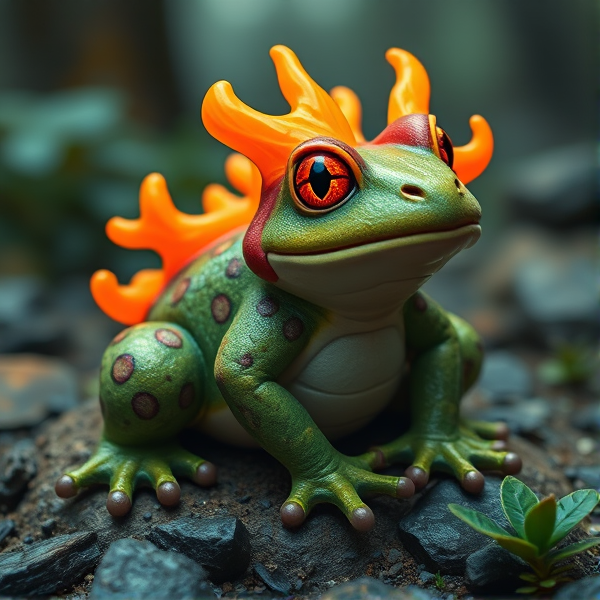 Fire frog pokemon chunky Ōgama