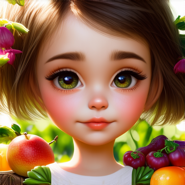 Jardin luxuriant avec fruits et légumes entouré d'une clôture en bois