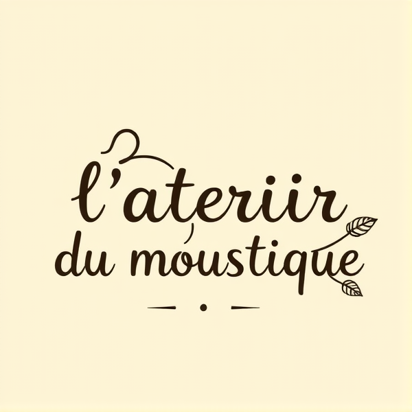 crée moi un logo de "l'atelier du moustique" qui est un blog de fait maison et d'autonomie alimentaire, juste en dessin
