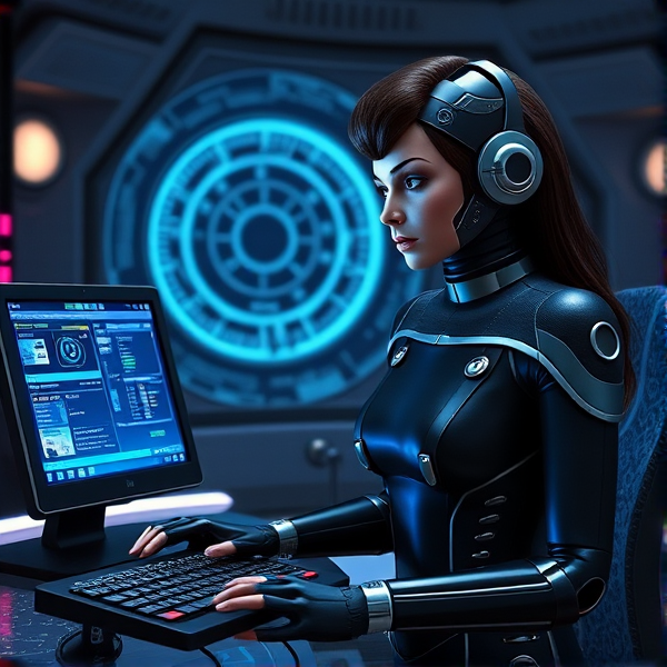 Star Trek fembot Andrea computer android