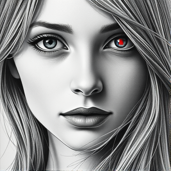 Marianne avec le drapeau français dans les yeux