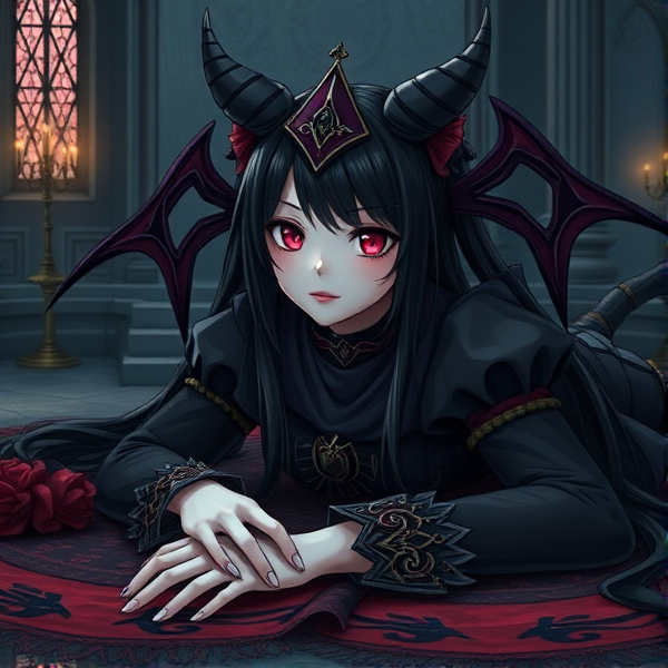 Gothic kuromi laying down