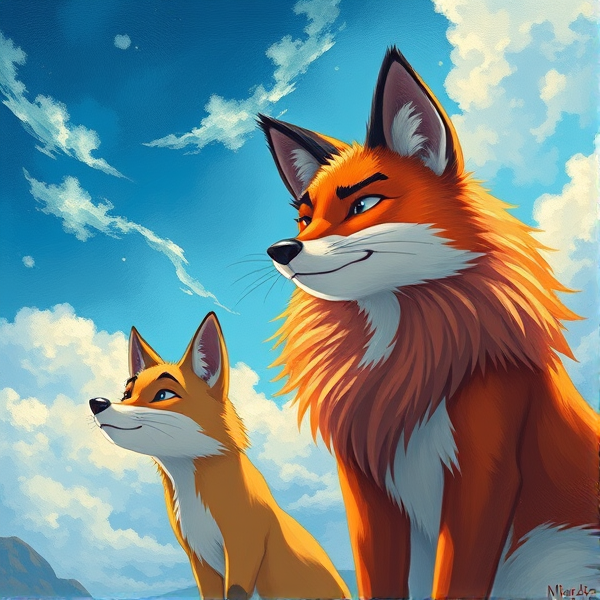 Unique fursona cat dog fox wolf