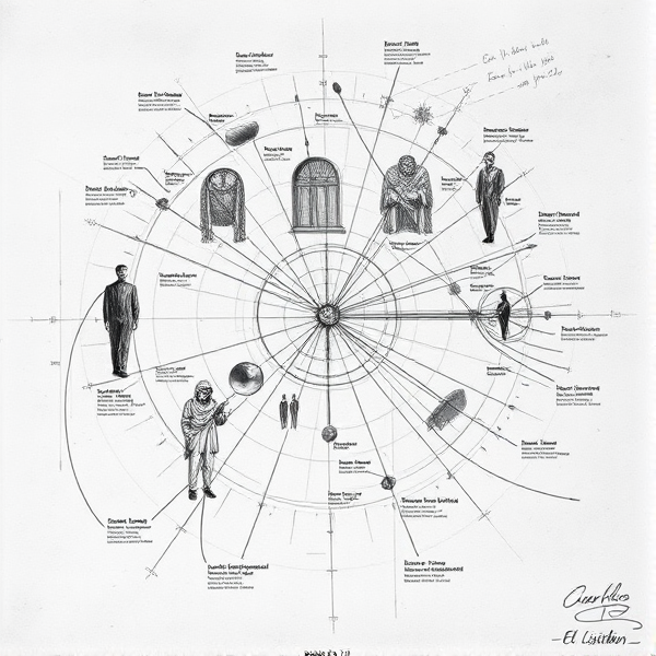 diagram with text in the style of El Lissitzky