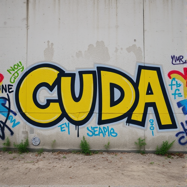 Graffiti the word CUDA