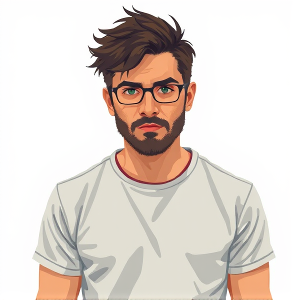 a man who is pixilatrd and blocky