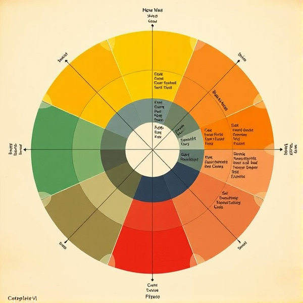 color diagram with text in the style of El Lissitzky