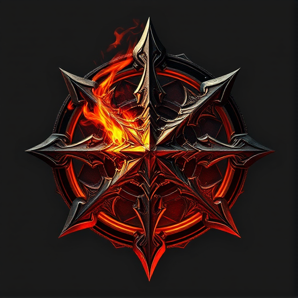 Create a skill icon to be used in a game like Diablo for a fire arrow skill