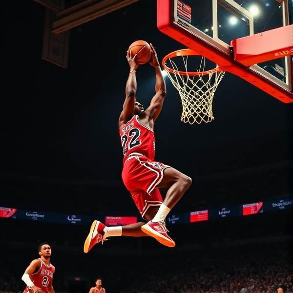 Micheal Jordan dunking