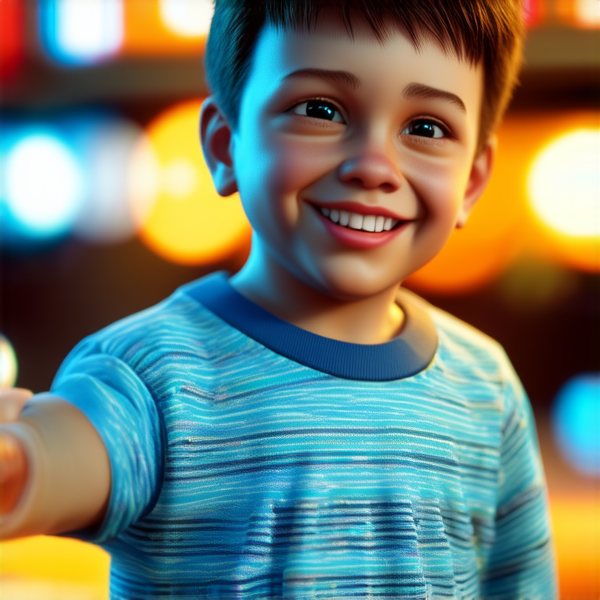 Un petit garçon content